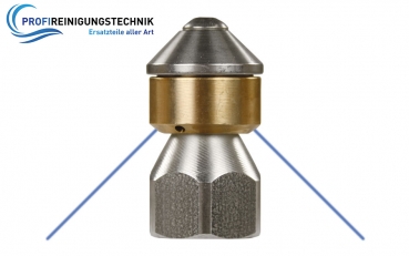 ST-49.1 Rotationsdüse ohne Frontbohrung / Ohne seitliche Bohrungen / 3/8" Innengewinde / Durchmesser 24mm / Max. 250 Bar